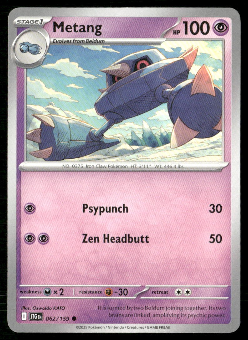 Metang 062/159 Viaggio Comune Insieme Pokemon Near Mint