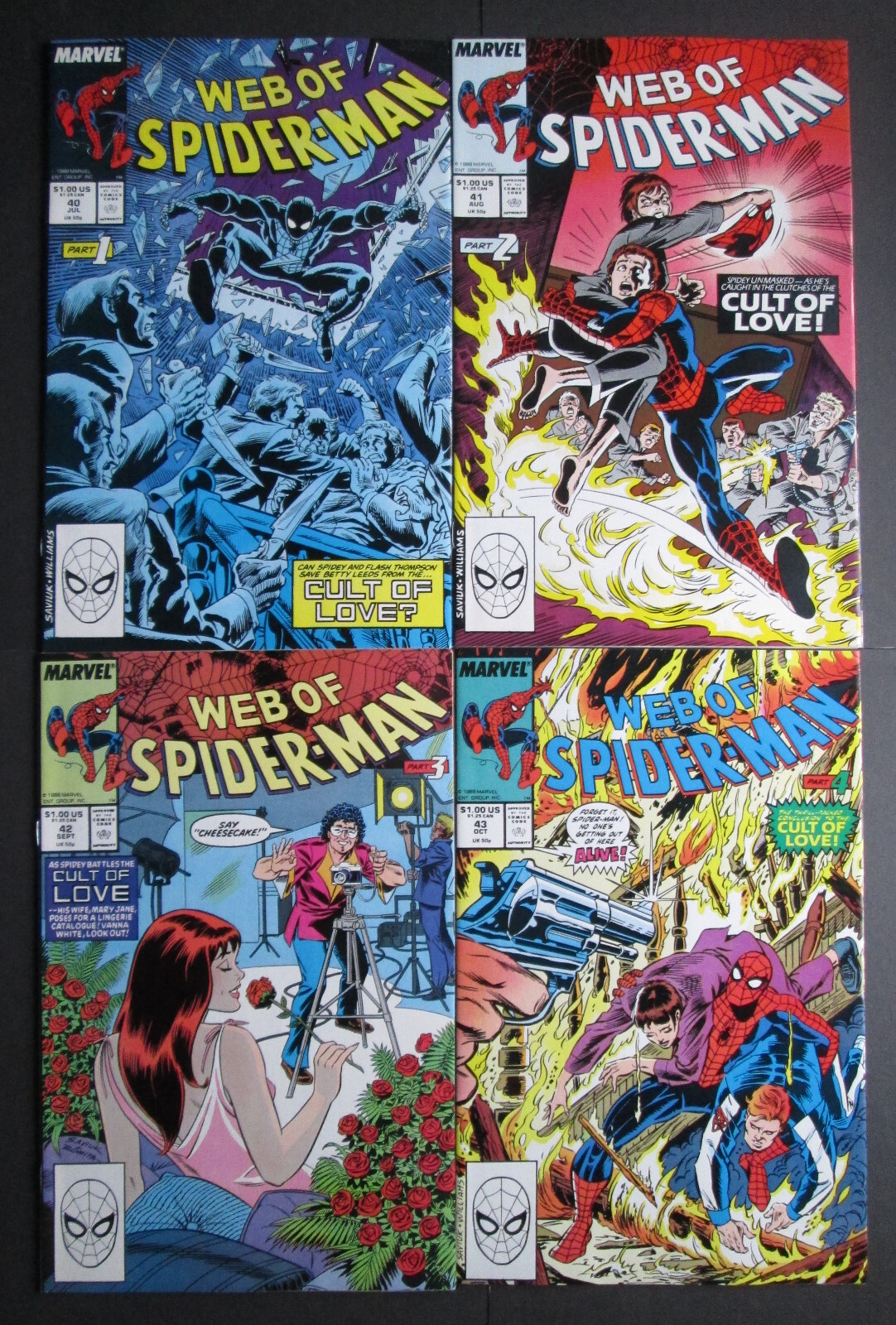 Web of Spider-Man #40 - 43 (1985 Series) Complete Story Arc