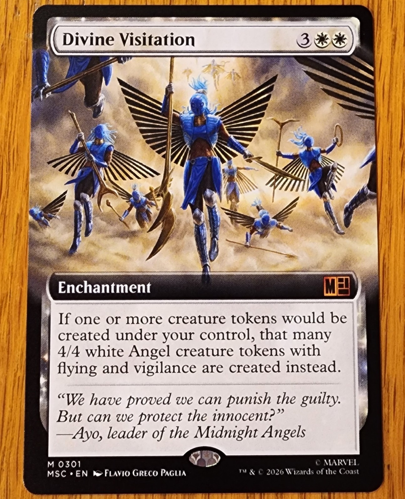 Wizards of the Coast Divine Visitation MSH Reg Mythic Borderless #0301 W Eng