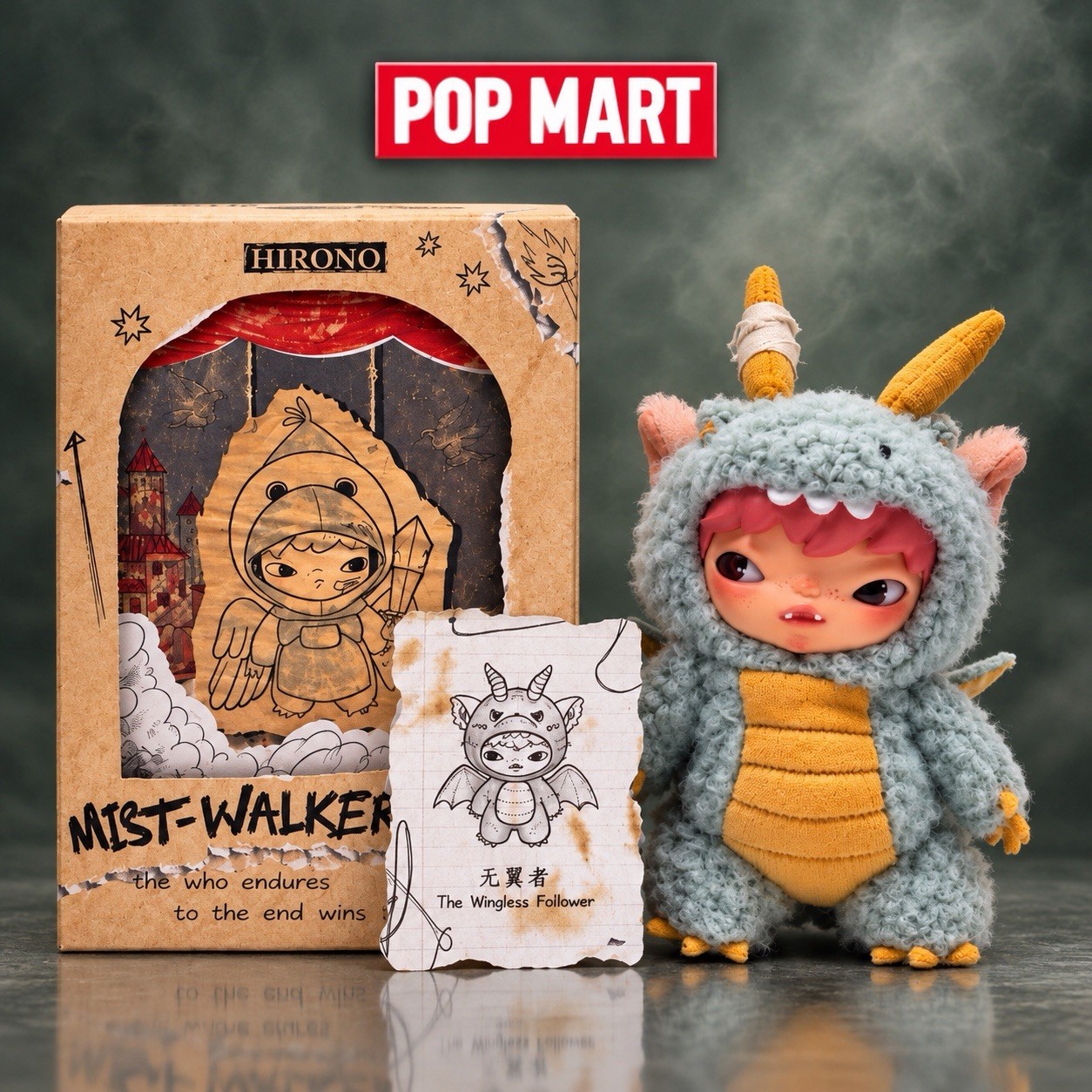 Popmart Hirono The Mist Walker The Wingless Follower (Sealed)  Same Day Post