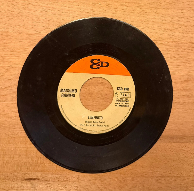 Massimo Ranieri – Erba di casa mia / L’Infinito – CGD 1101 (1972)