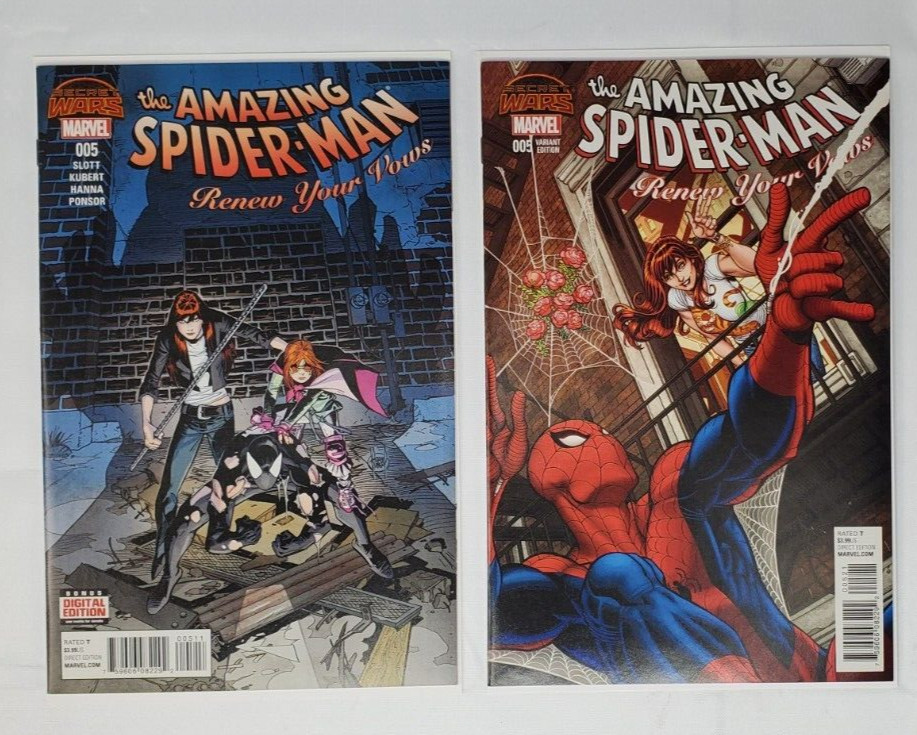 Amazing Spider-Man #005 Variante Fumetto Marvel Secret Wars LOTTO di 2 NM