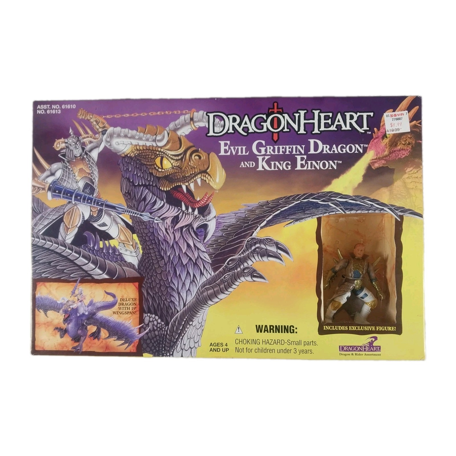 Dragonheart Evil Griffin Dragon & King Einon Deluxe Set 1996 Kenner