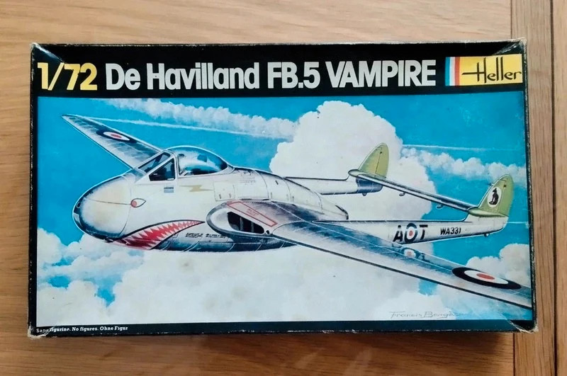 Rare - De Havilland FB.5 Vampire - Heller - 1/72