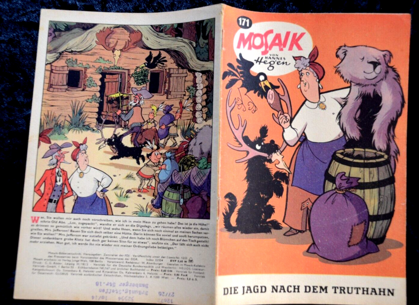 Originale MOSAIK Hannes Hegen Nr. 171 La Caccia Al Tacchino DDR