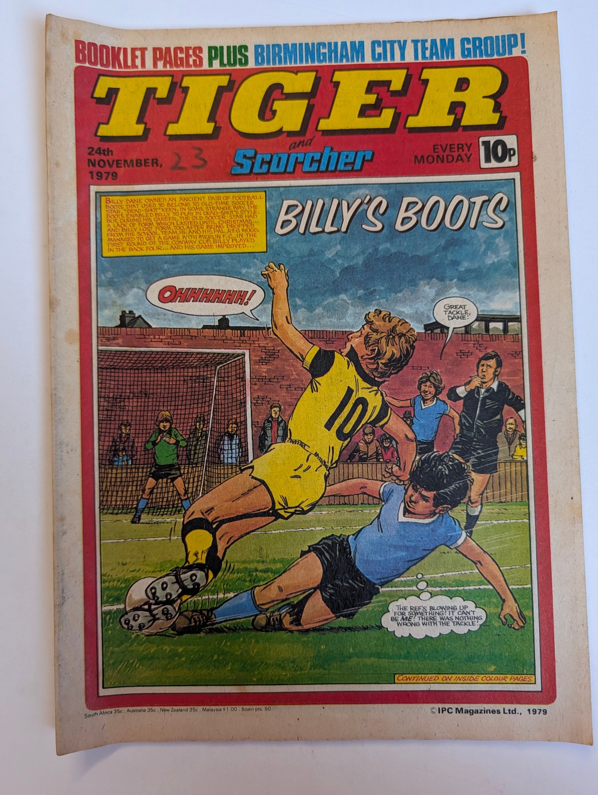 Tiger and Scorcher Comic 24th November 1979, IPC Magazines Ltd.