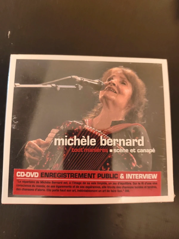 CD + DVD Michèle Bernard – Tout'manières : scène et canapé neuf sous blister
