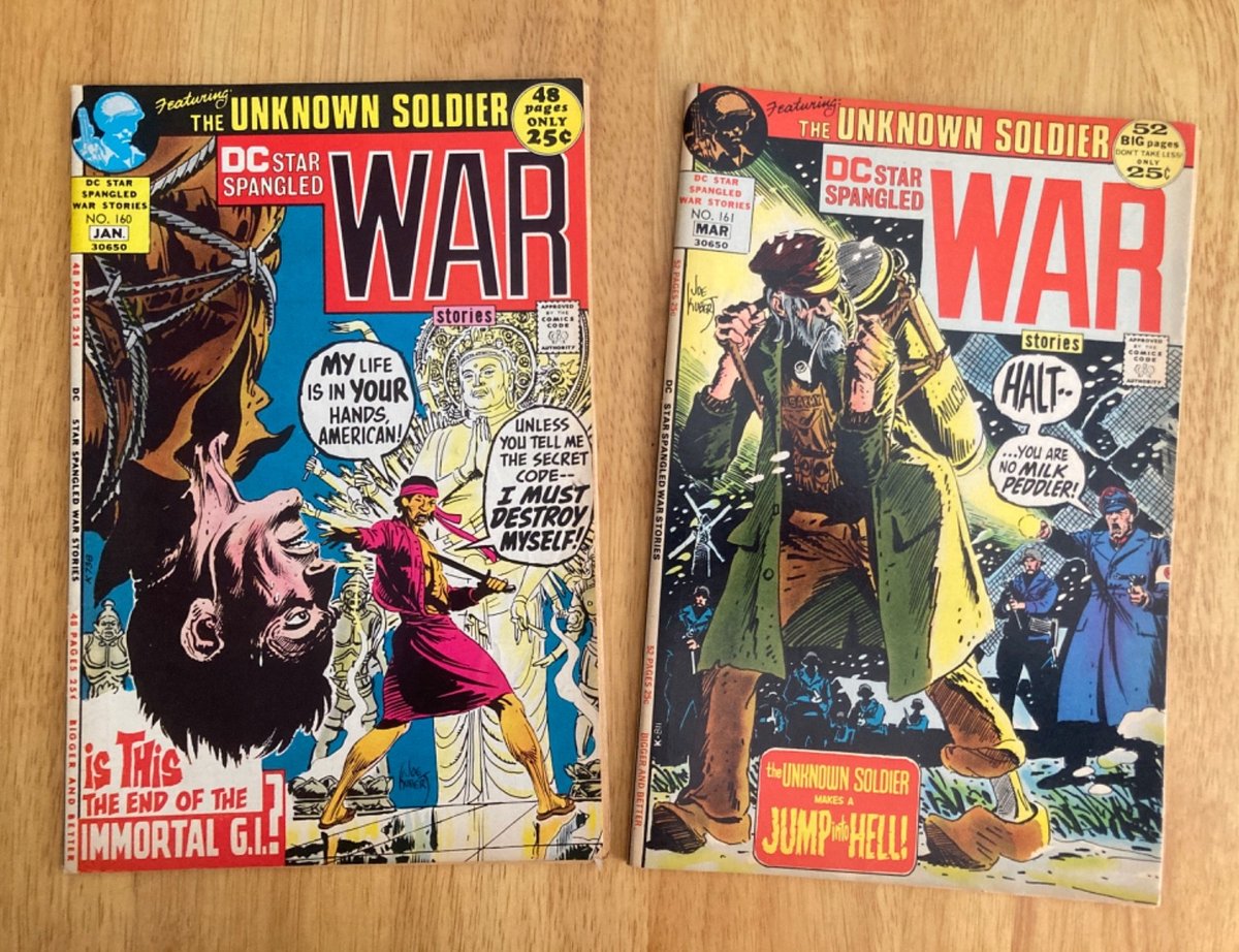 Lotto di *2* 1971-72 STORIE DI GUERRA STELLA SPANGLED: #160 (FN++), 161 (VF/NM, Leggi...)