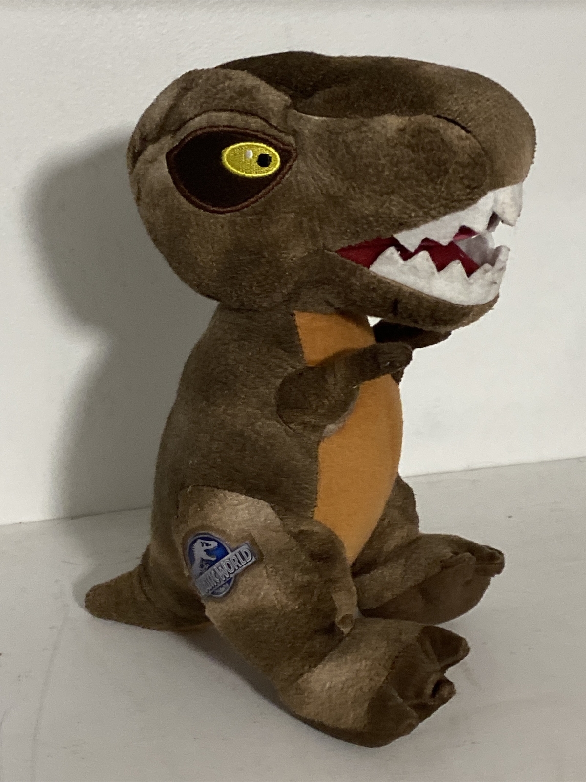 Jurassic World Tyrannosaurus T-Rex Jr. dinosauro marrone morbido peluche 10"