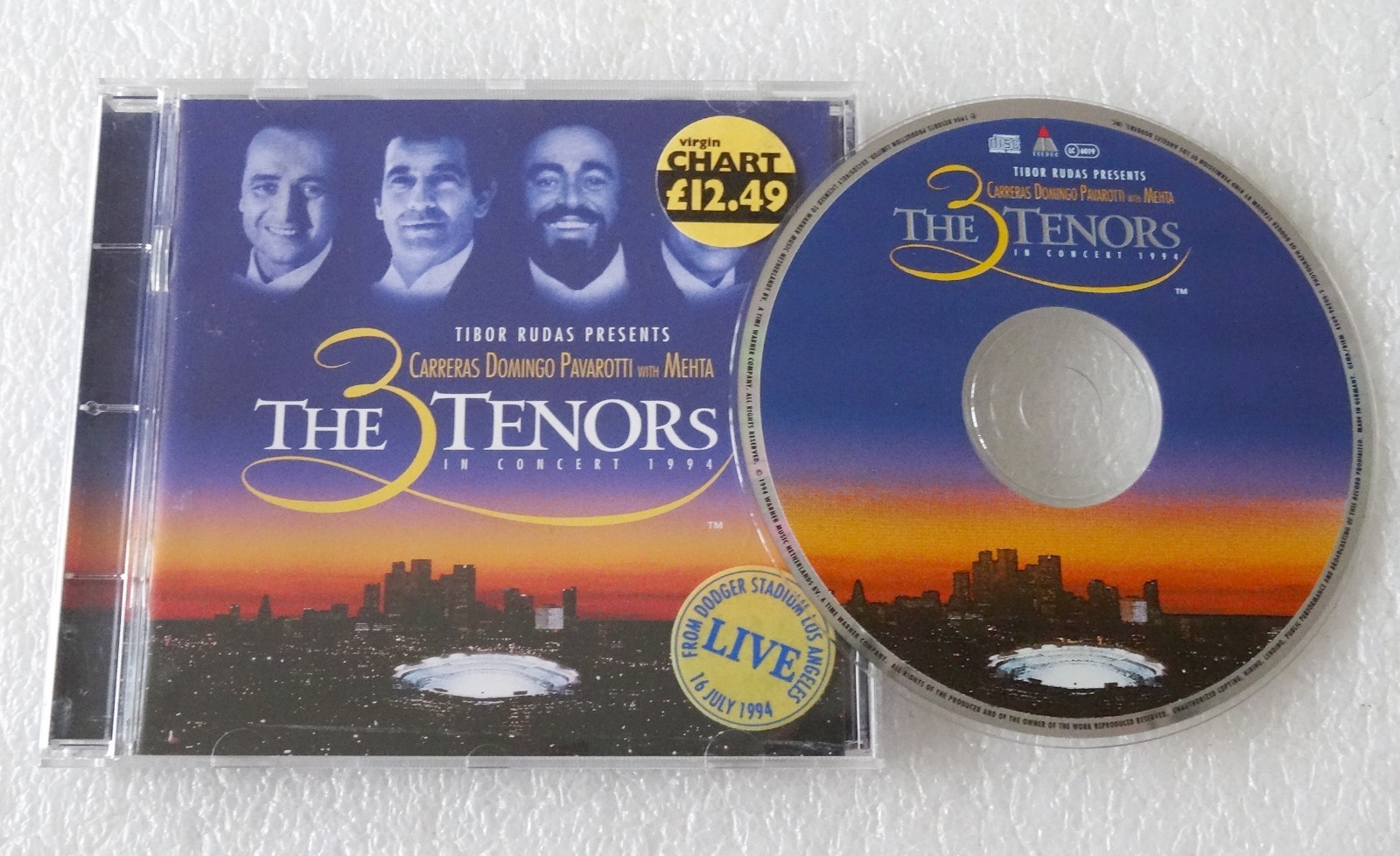 The 3 Tenors CD In Concert 1994 Teldec  [1994] **Mint Disc** UK FREEPOST
