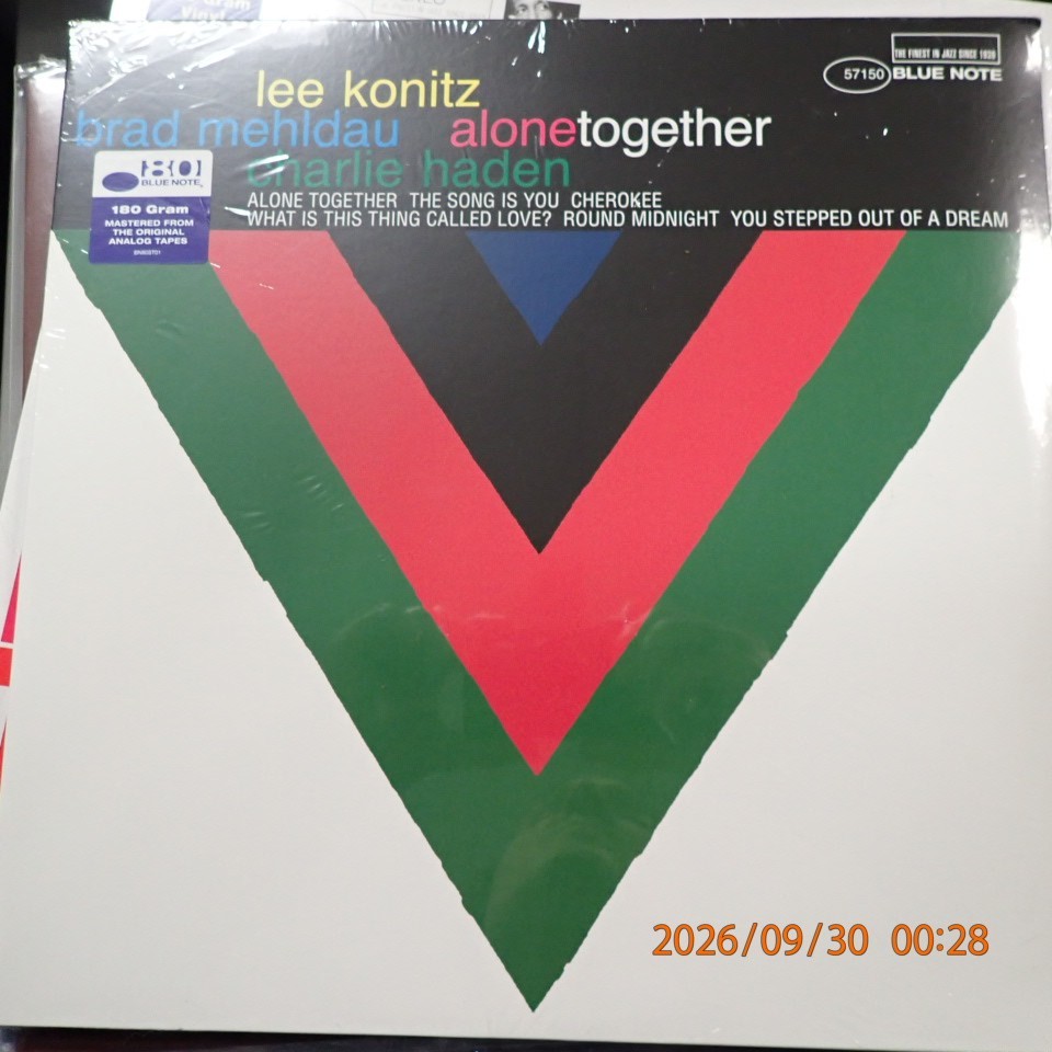 LEE KONITZ CHARLIE HADEN  BRAD MEHLDAU Alone Together 180g Vinyl 2LP 2019 Blue