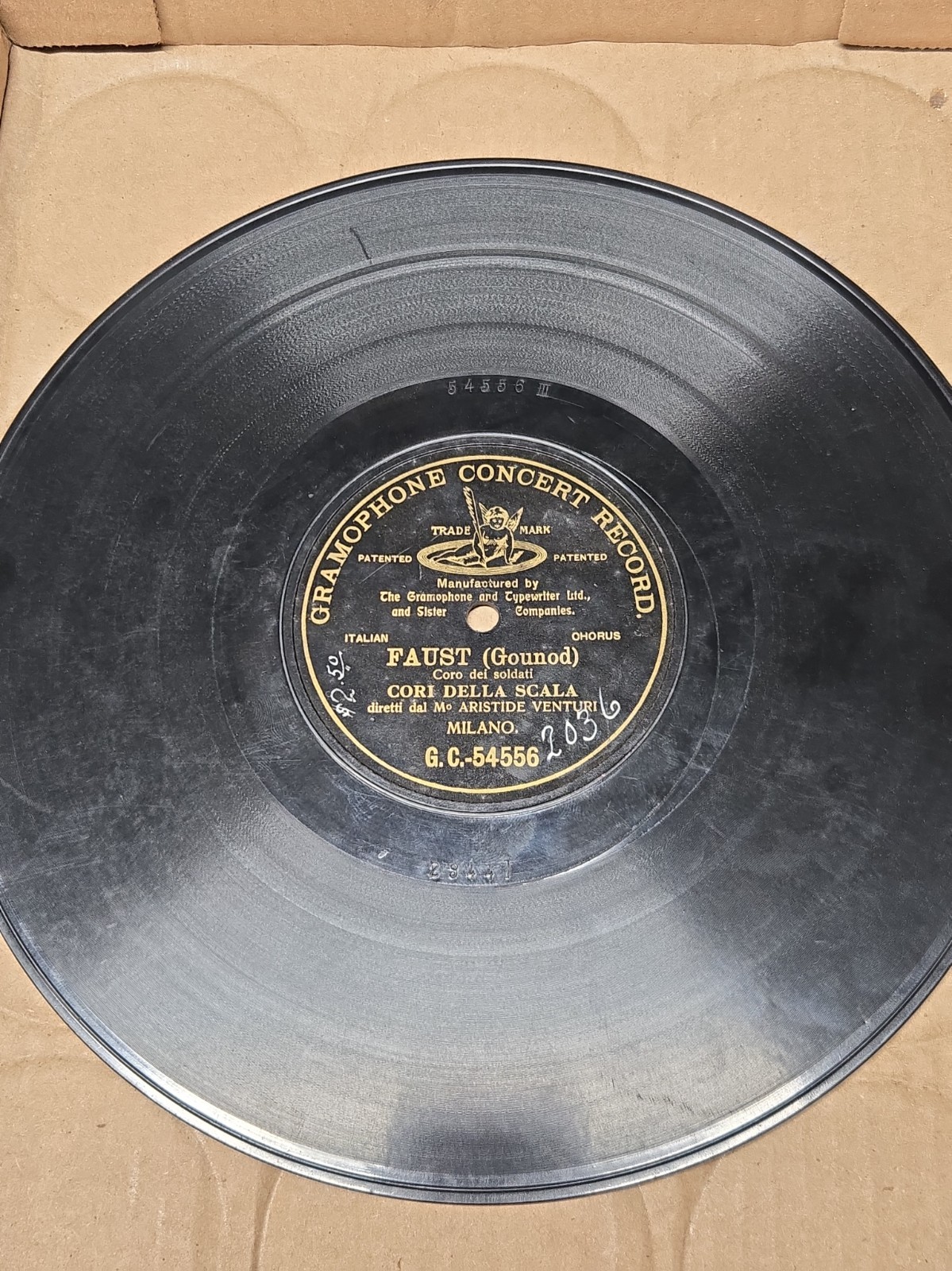 Cori Della Scala Faust (Gounod) Coro Dei Soldati 78RPM G&T GC-54556  Gramaphone