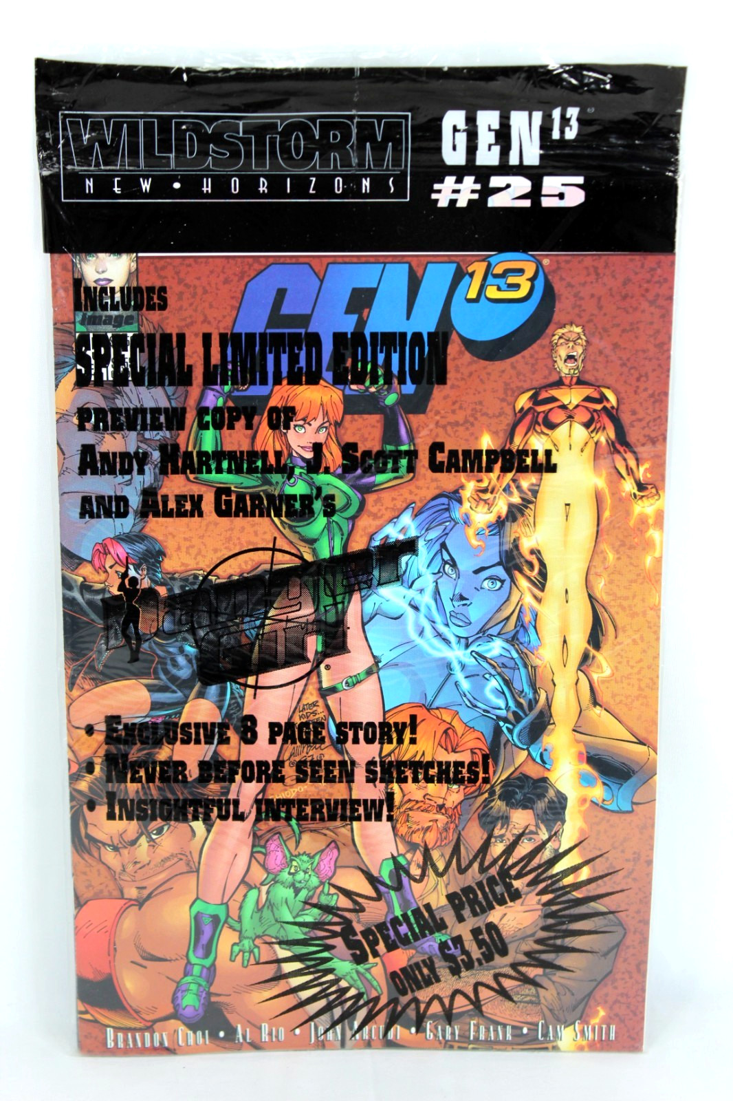 Gen 13 #25 & Danger Girl Preview J Scott Campbell Variant 1997 Image F- Sealed