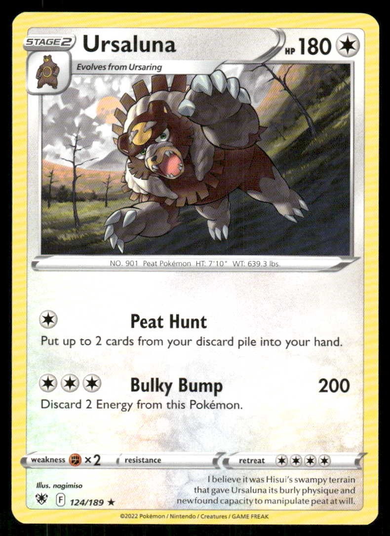 Pokemon Ursaluna Radianza Astrale 124/189 R quasi nuovo/m