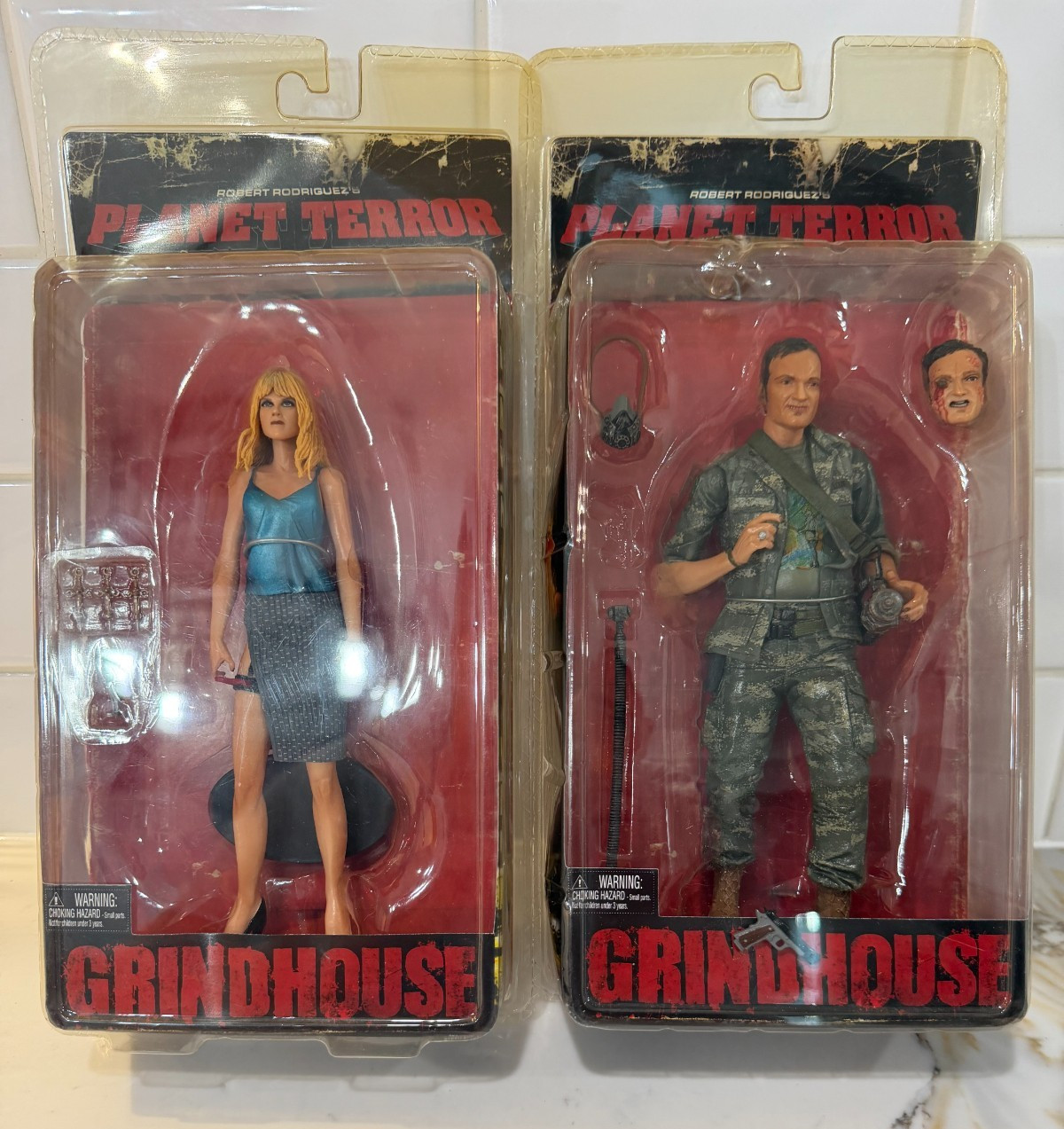 Figure Grindhouse Planet Terror - Quentin Tarantino + Dakota ***Nuove e sigillate***