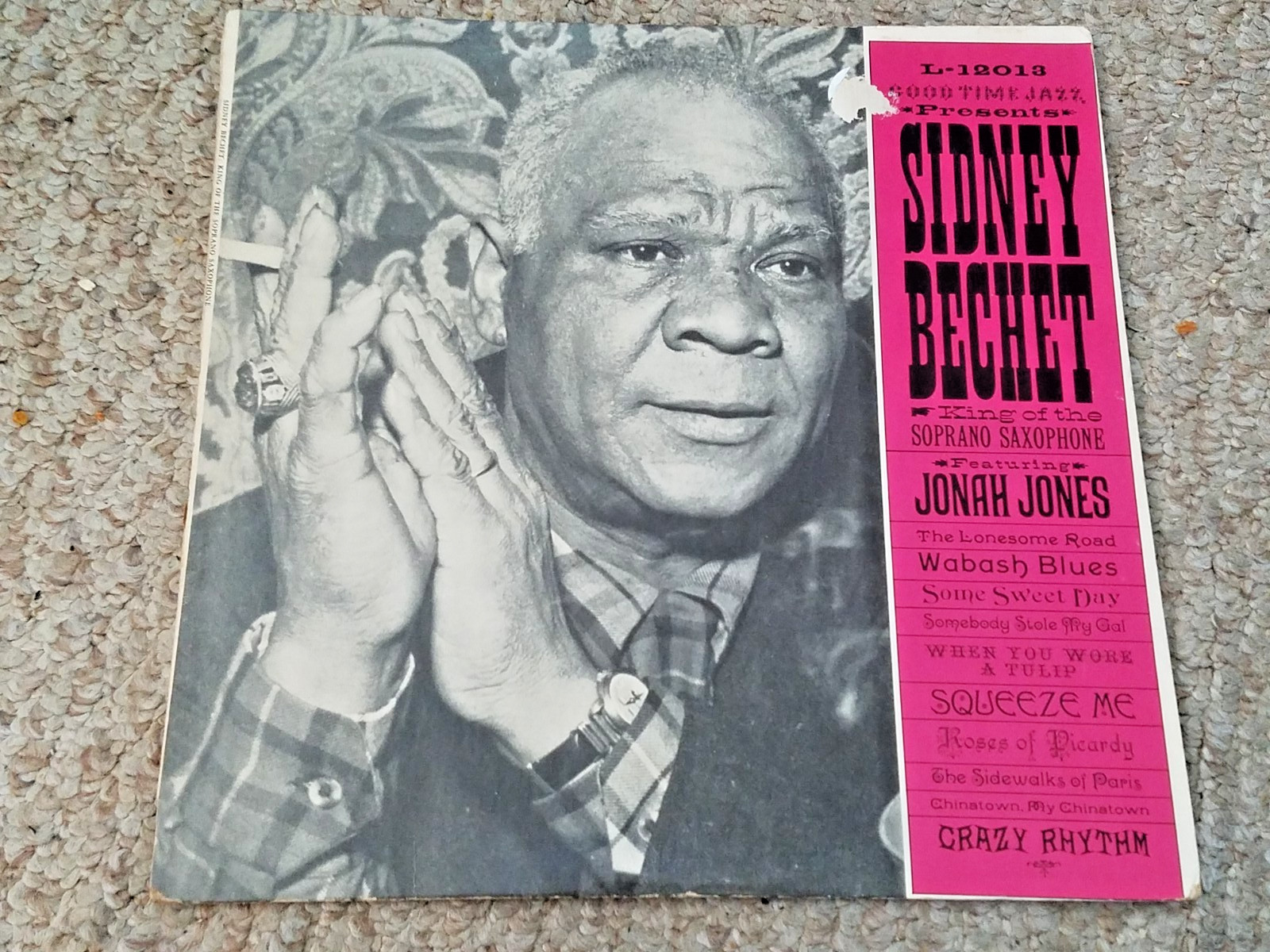 SIDNEY BECHET King of the Soprano Sax 1956 Good Time Jazz Mono LP-12013 VG