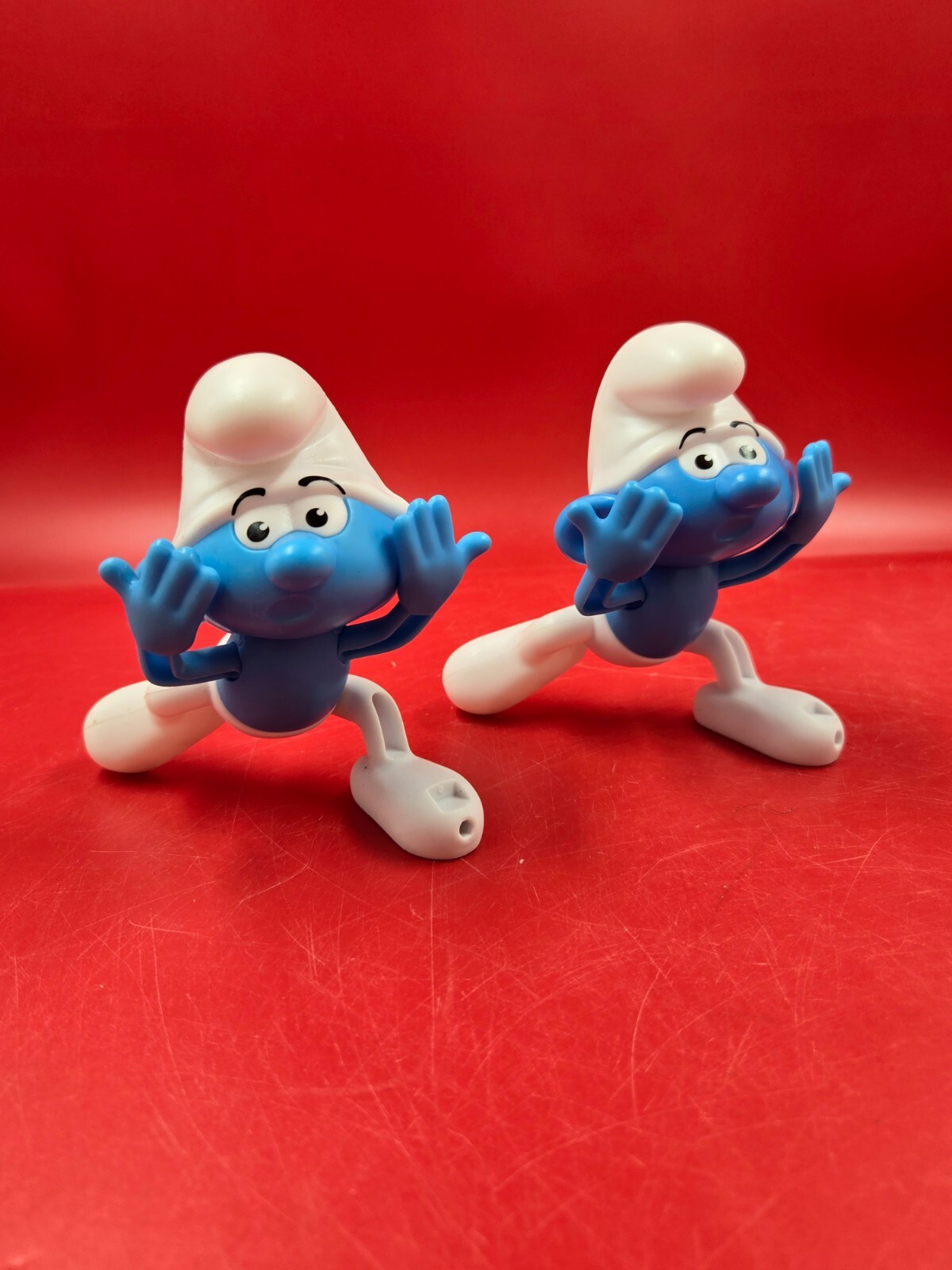 Lot Of 2 Burger King 2010 Smurf Toy Figure blue