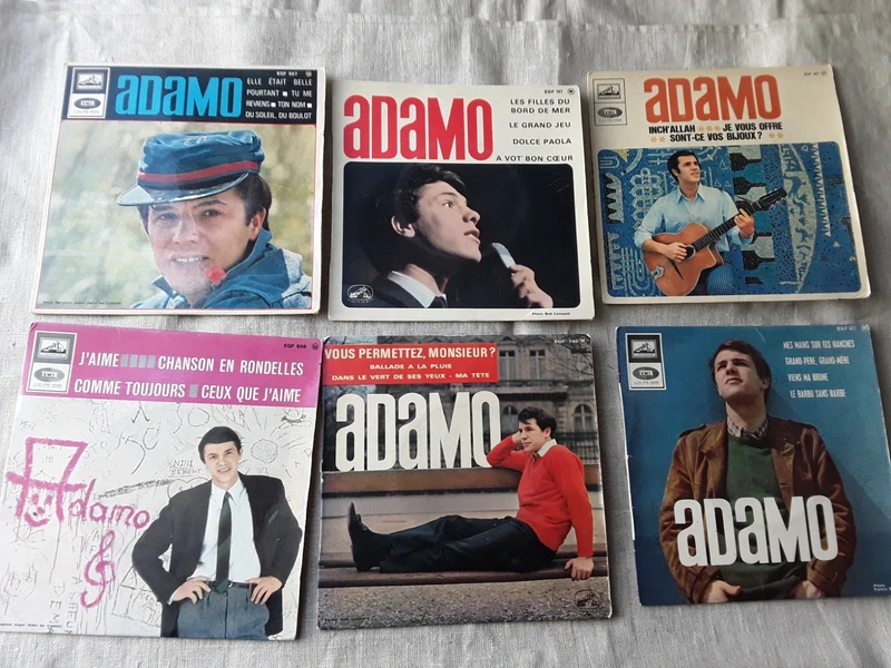 Lot de 6 vinyls  ADAMO