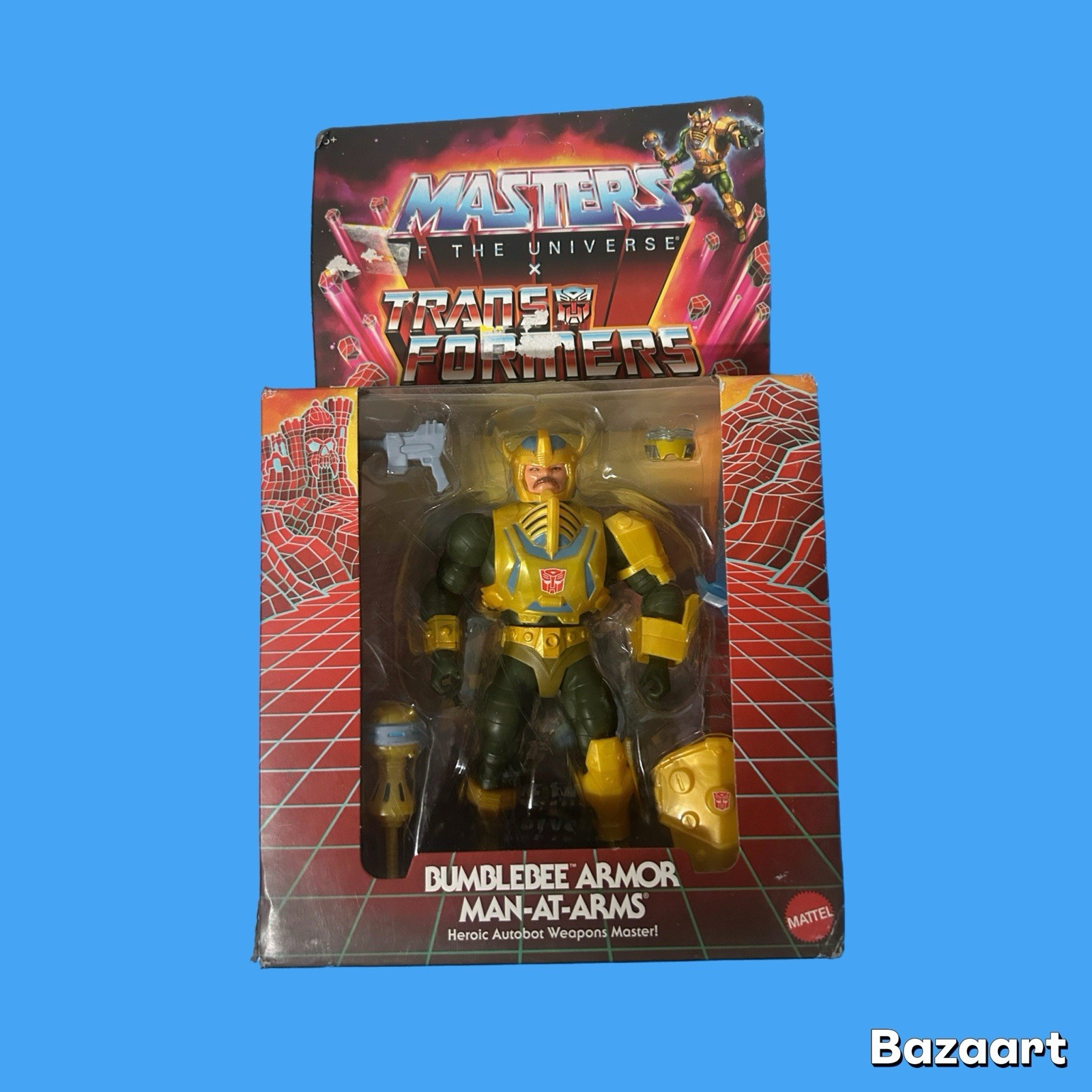Masters of the Universe x Transformers BUMBLEBEE ARMOR MAN-AT-ARMS NUOVO Mattel