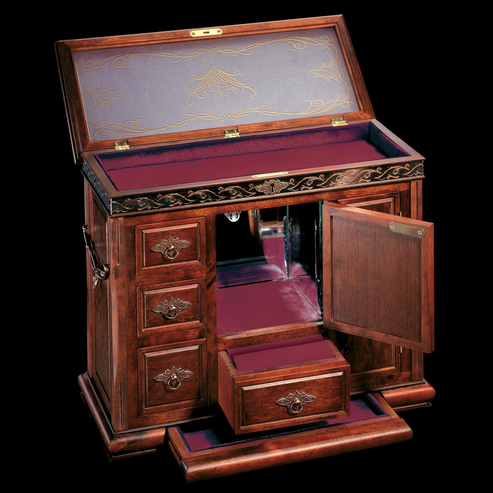 The Noble Collection The Lord of the Rings Middle Earth Treasure Chest - 12.6in