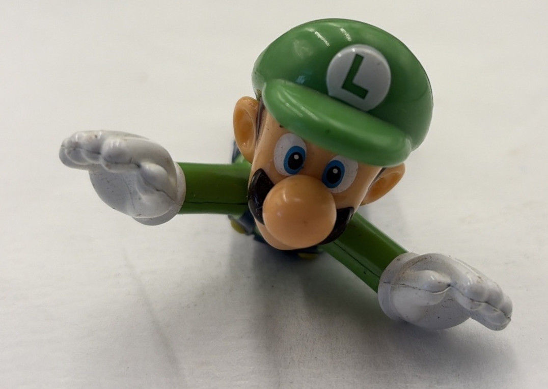 Nintendo Super Mario Bros Luigi Sliding Luigi giocattolo in plastica