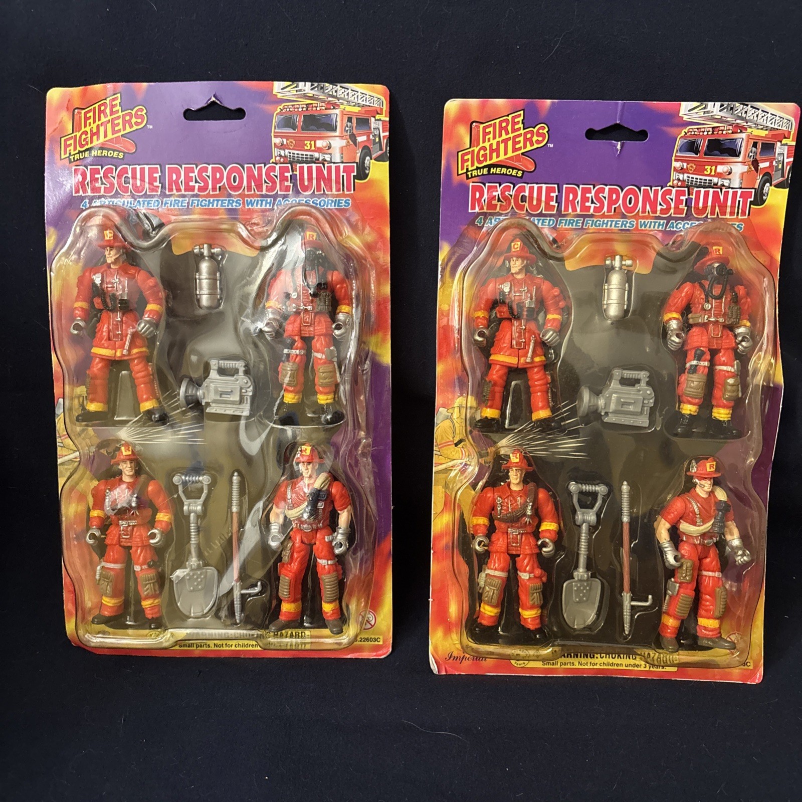 Unità di risposta soccorso vintage Buddy L vigili del fuoco 4 vigili del fuoco - LOTTO DI 2