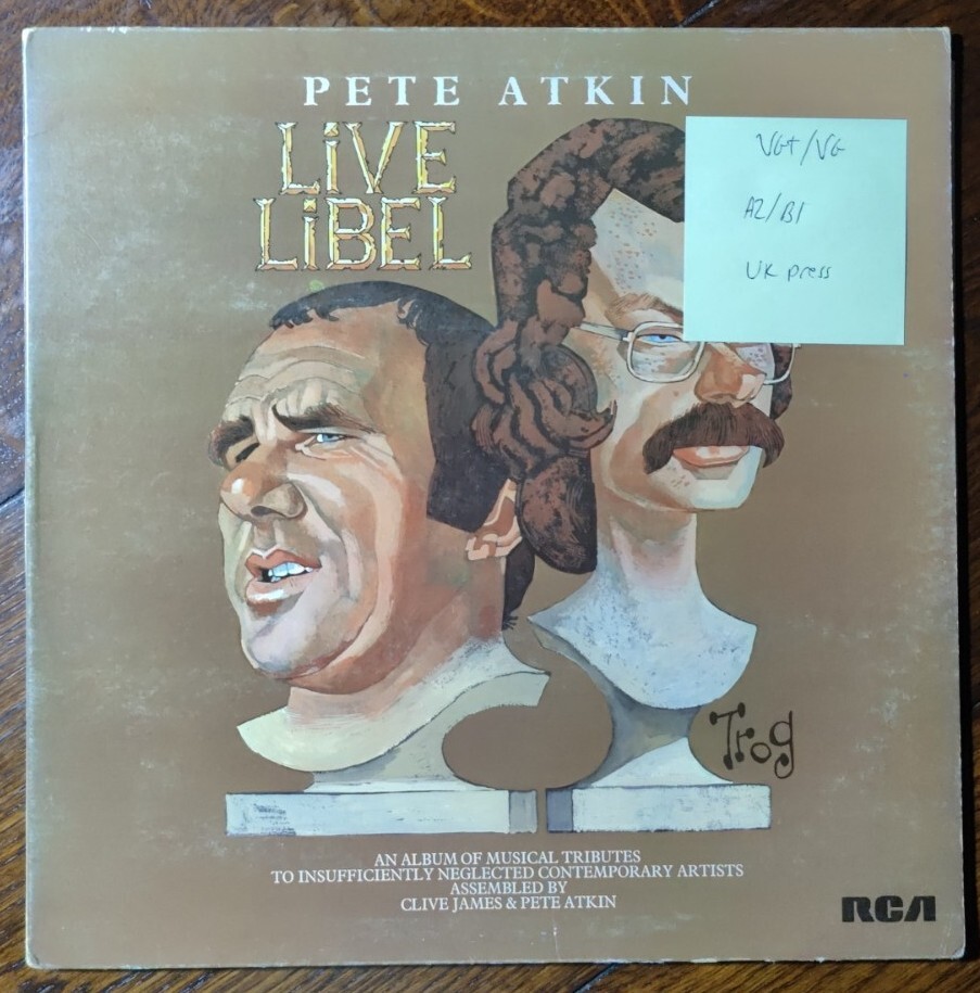 Pete Atkin Live Libel Vinyl Record VG+/VG RS 1013 1975