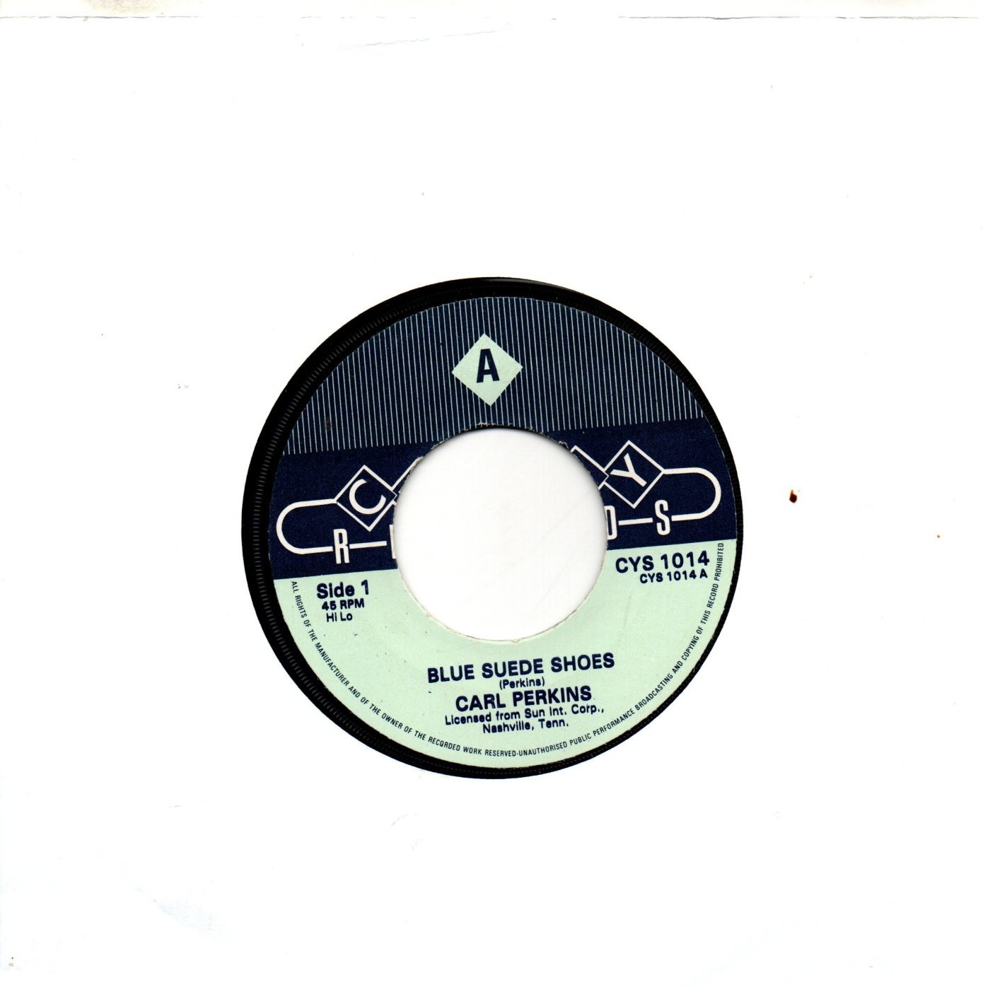 Carl Perkins:Blue suede shoes/Matchbox:Charly:Re-issue
