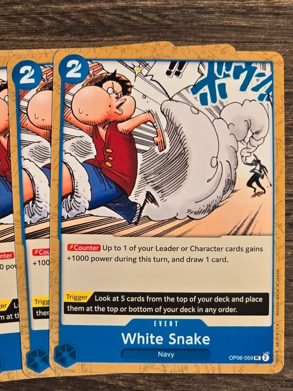 Playset White Snake - OP06-059 - 4 pezzi - One Piece TCG - Wings of the Captain