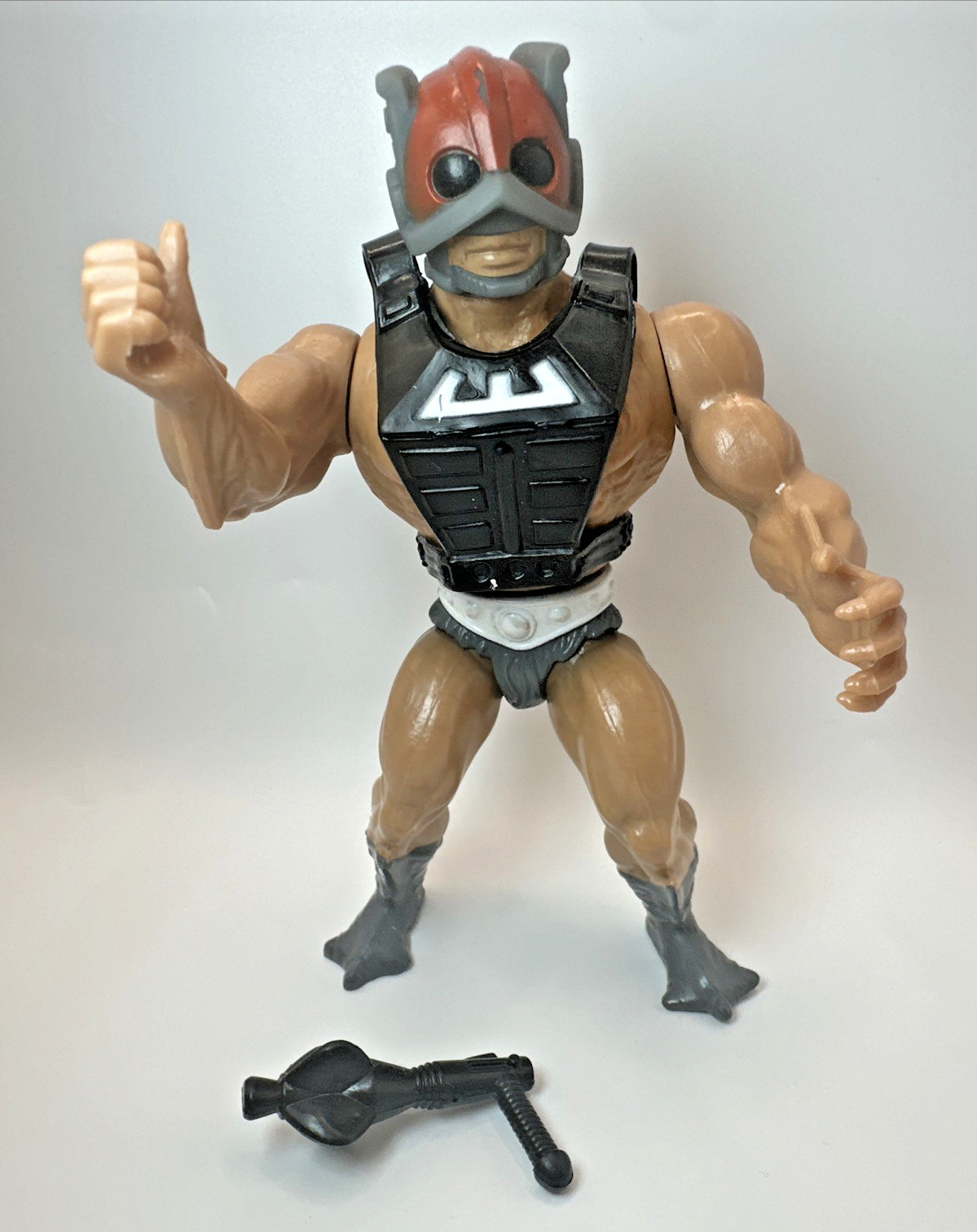 Modellino vintage MOTU He-Man Zodac variante armatura nera Taiwan Mattel anni 80
