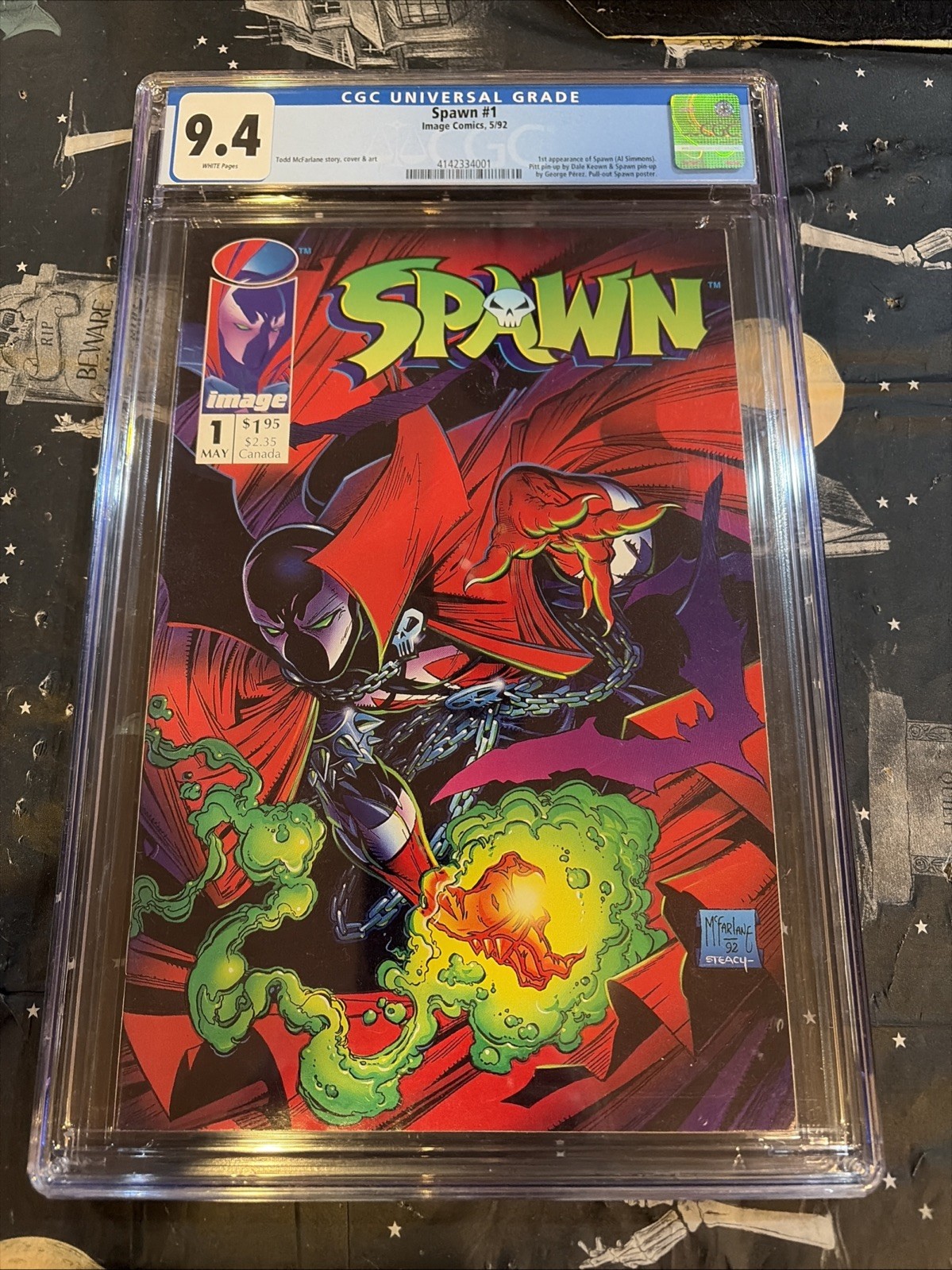 Spawn #1 Fumetto CGC 9.4 Image Comics 1992 di Todd McFarlane 1° App