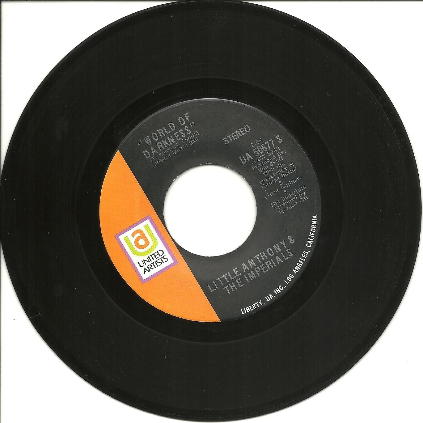 Little Anthony & The Imperials-World Of Darkness-Soul-UA 50677S-vinyl-record-VG+
