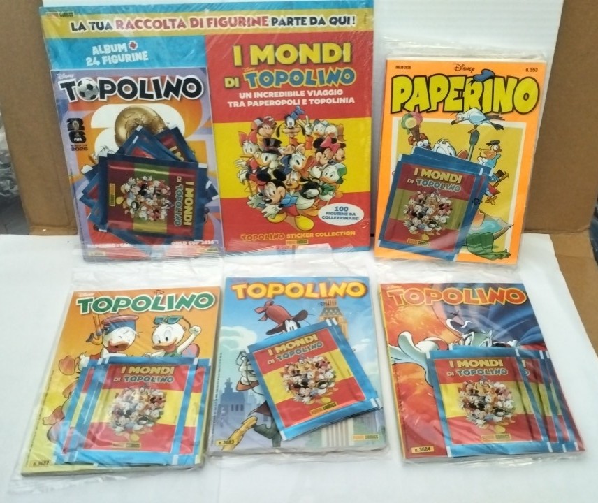 I MONDI DI TOPOLINO STICKER COLLECTION COMPLETA - PANINI COMICS NUOVO