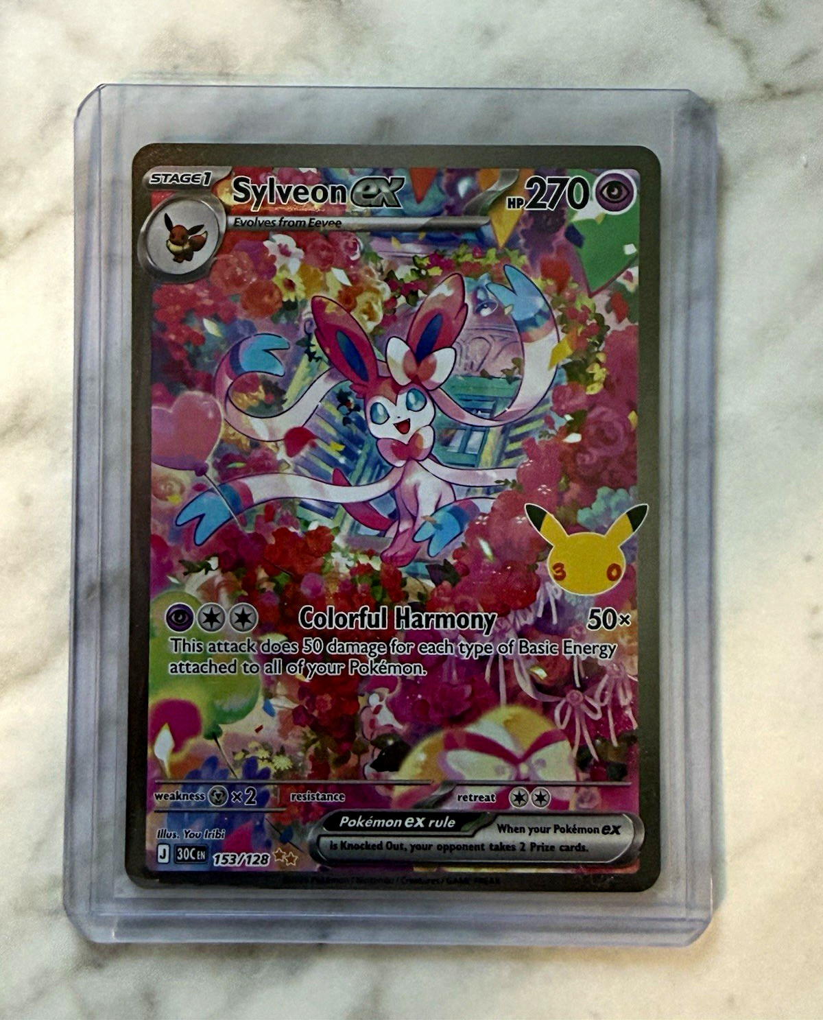 Pokémon TCG Sylveon ex 30th anniversary SIR Holo 156/131
