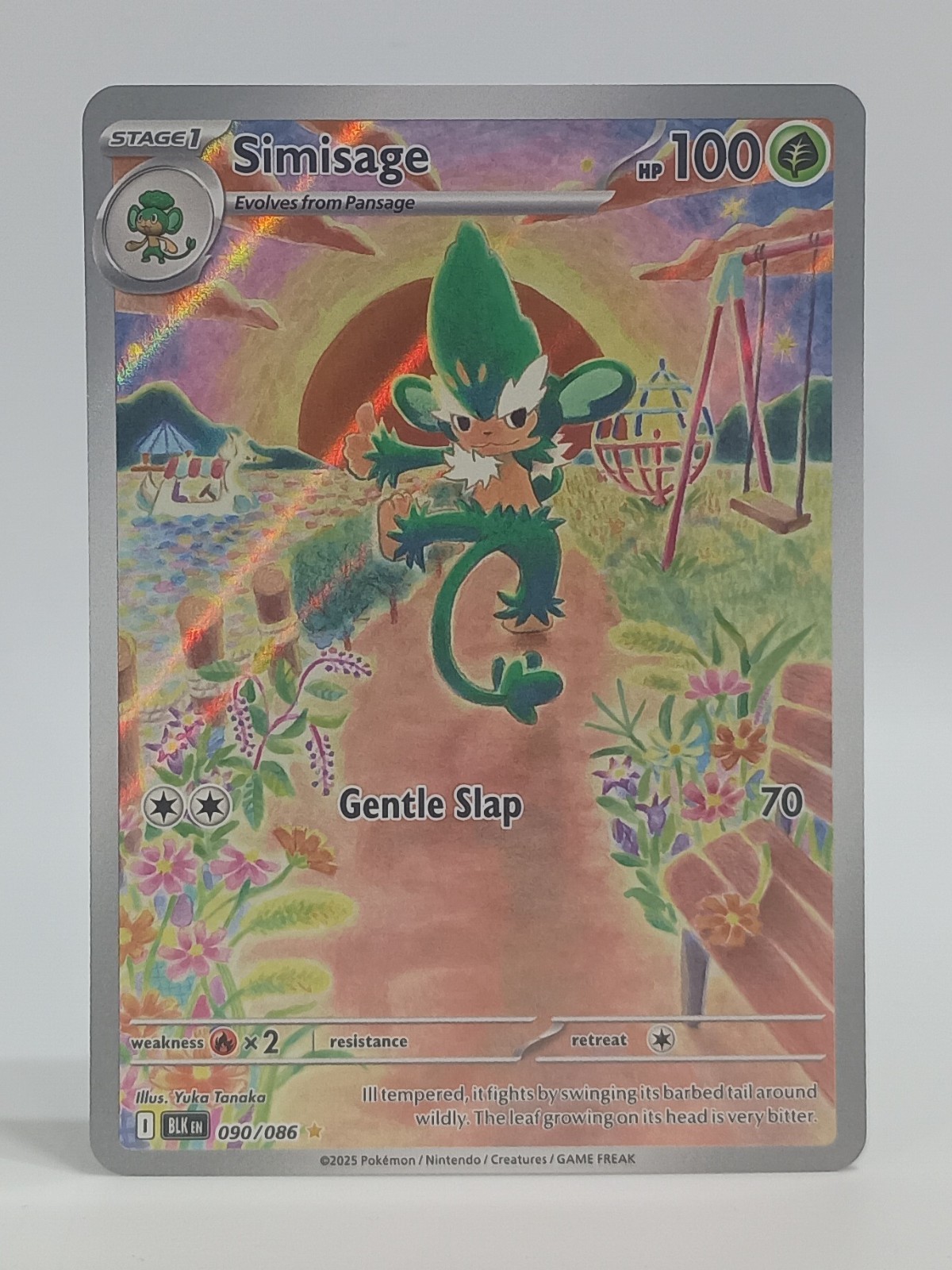 Pokemon TCG Simisage 090/086 SV: Black Bolt Illustration Rare (SR) Holofoil NM