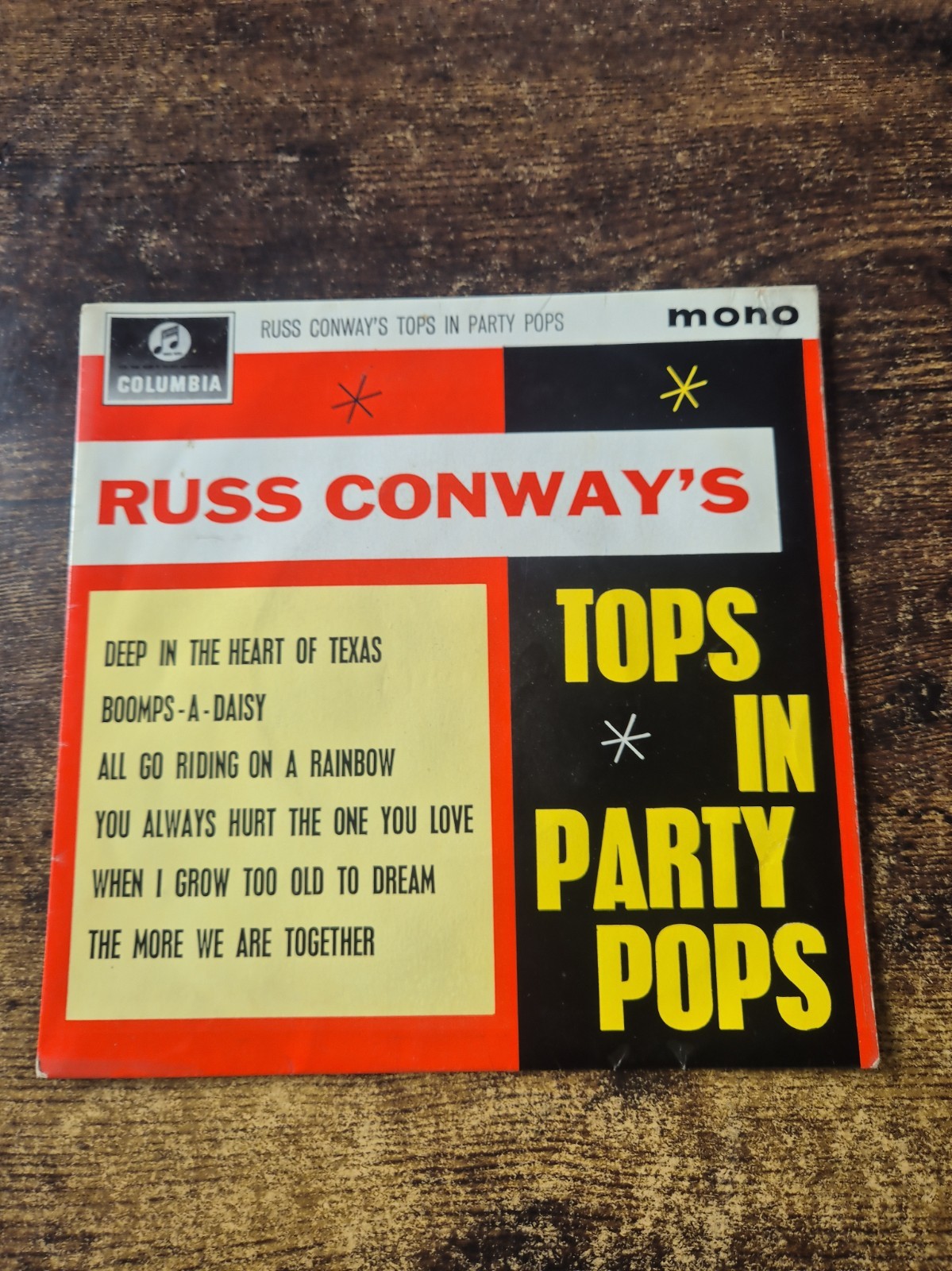 Russ Conway - Tops In Party Pops - Columbia - 72 45rpm - EP - 1961 - UK -