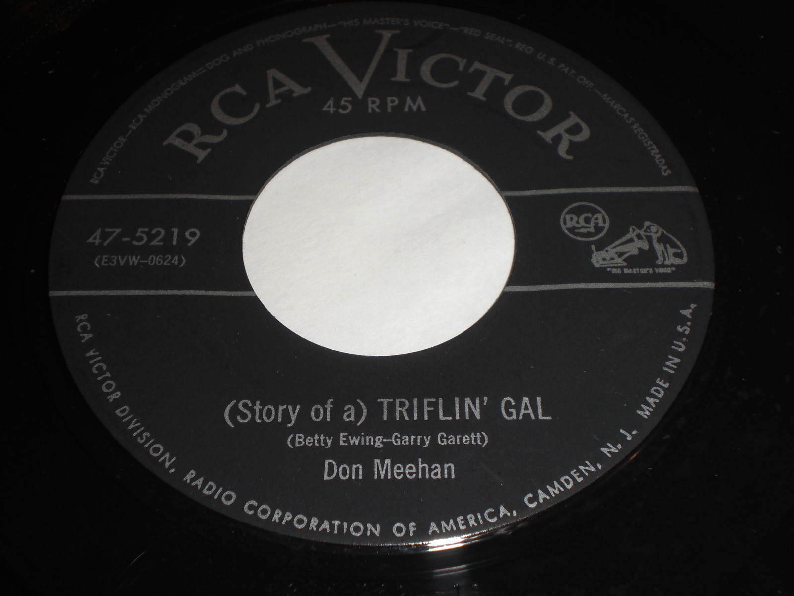 Don Meehan - (Story Of A) Triflin' Girl / Seven Lonely Days 45 - RCA - Bopper