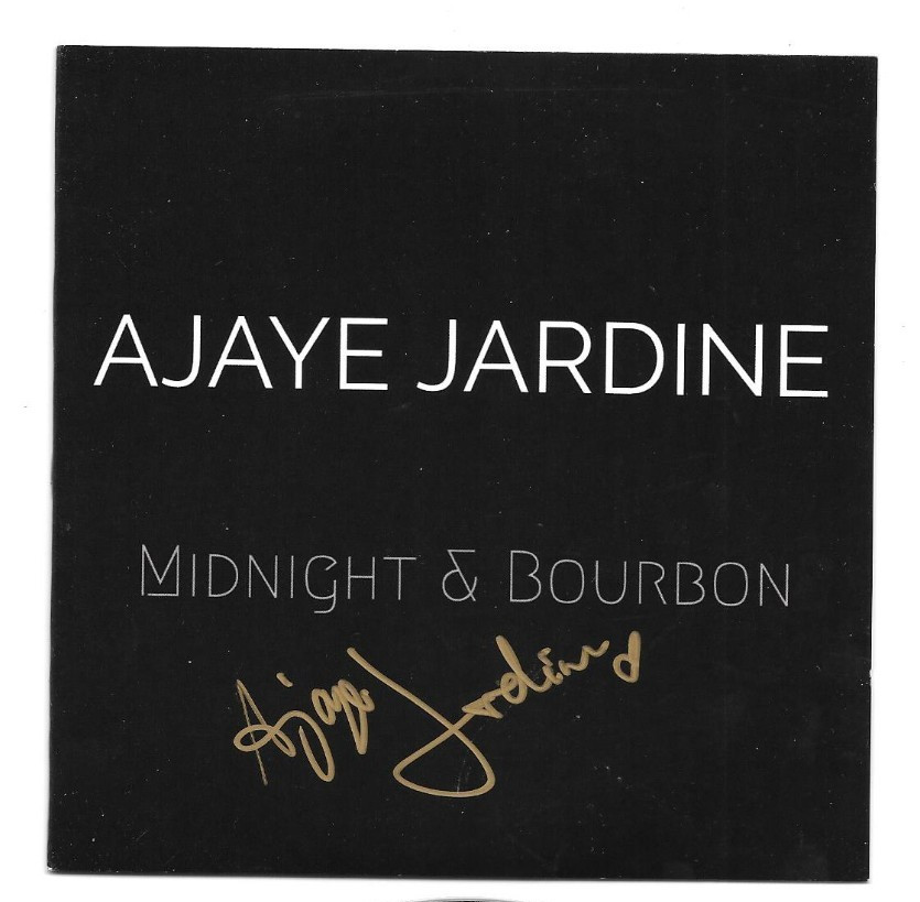 AJAYE JARDINE Country Music Autographed / Signed Cd Cover MIDNIGHT & BOURBON