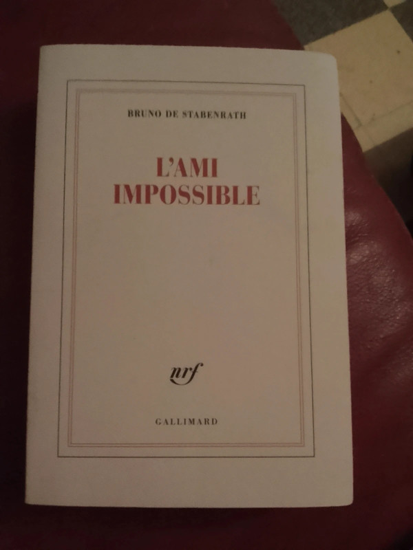"L'ami impossible" Bruno de Stabenrath neuf