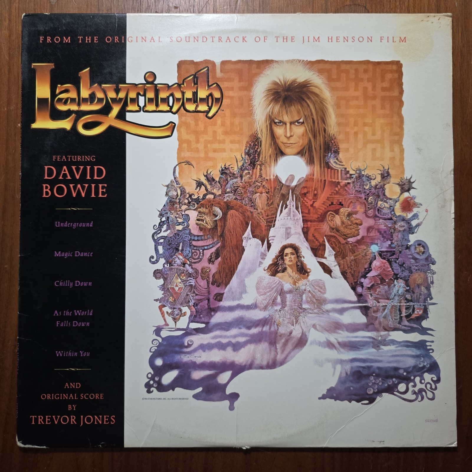 Labyrinth Original Soundtrack Vinyl 1986 Synth-Pop David Bowie Rare HTF VG+