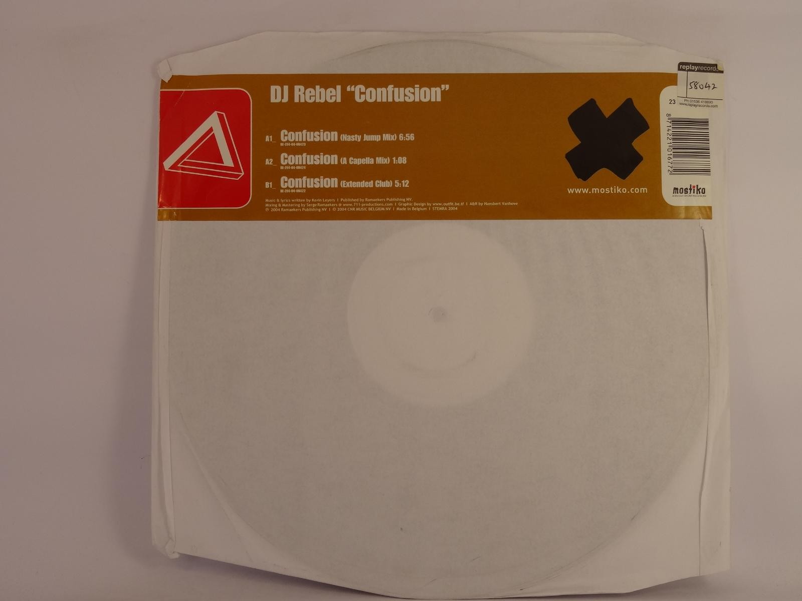 DJ REBEL CONFUSION (58) 3 Track 12" Single plus Picture Sleeve MOSTIKO
