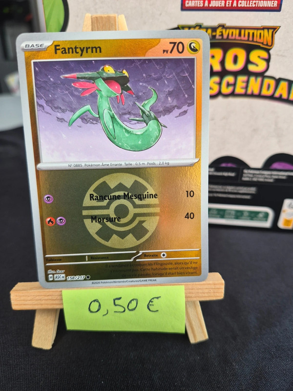 Carte Pokémon Fantyrm 158/217 reverse ME2.5 héros transcendants
