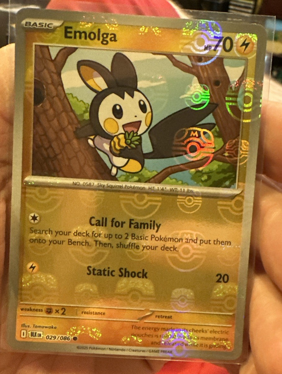 Emolga 029/086 Master Ball Bullone Nero Pokemon quasi nuovo/m