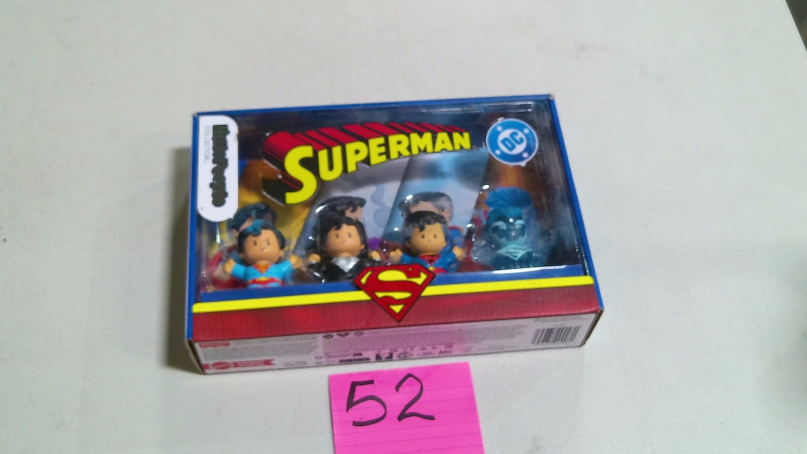 Mattel Superman Little People da collezione set 4 pezzi giocattolo blu plastica in scatola usato