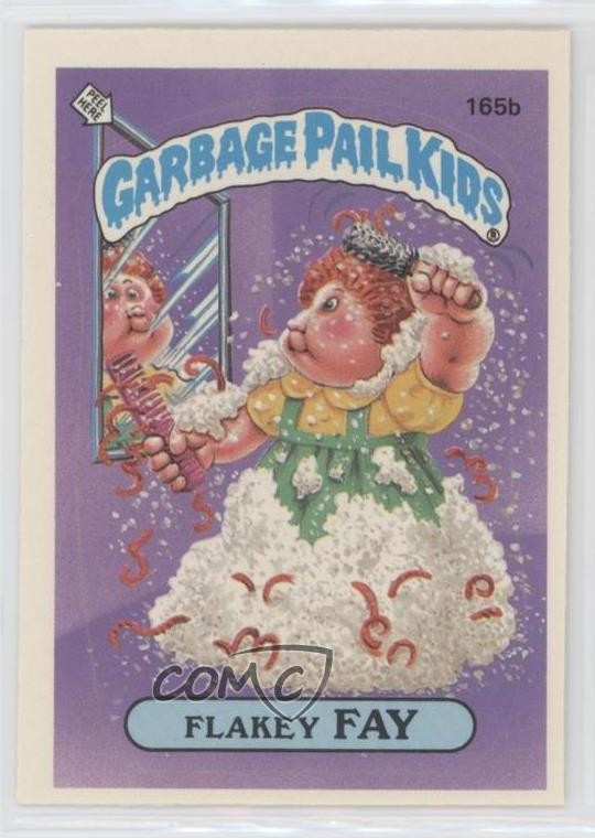 1986 Topps Garbage Pail Kids Series 4 Flakey Fay (One Star Back) #165b 2k3