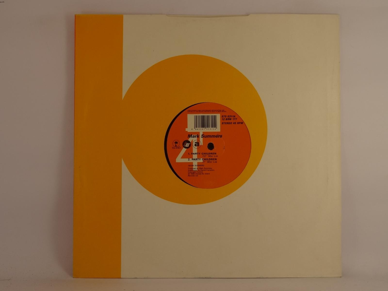 SUMMERS,MARK PARTY CHILDREN (yellow front) (1) (A) 12" 4TH BROADWAY