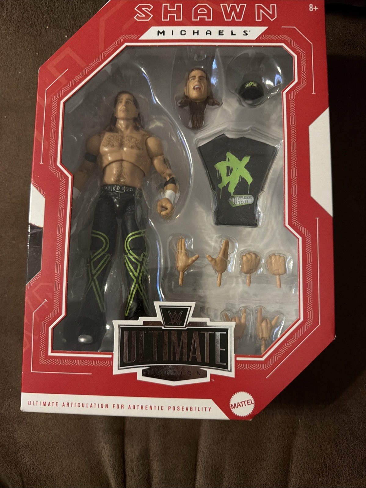 WWE Wrestling Legends Modellino Shawn Michaels (usura della confezione)