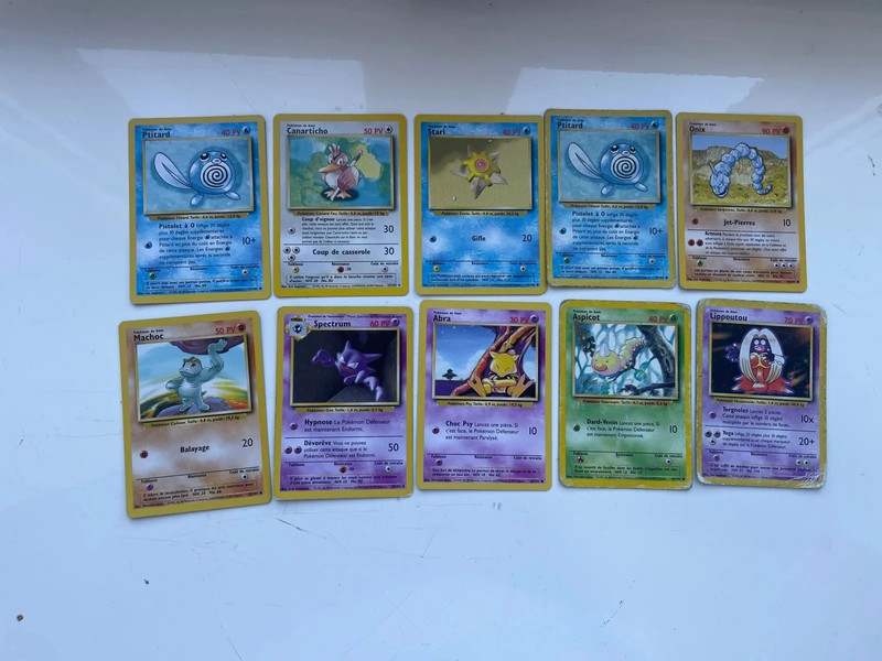 Lot de 10 cartes Pokémon set de base