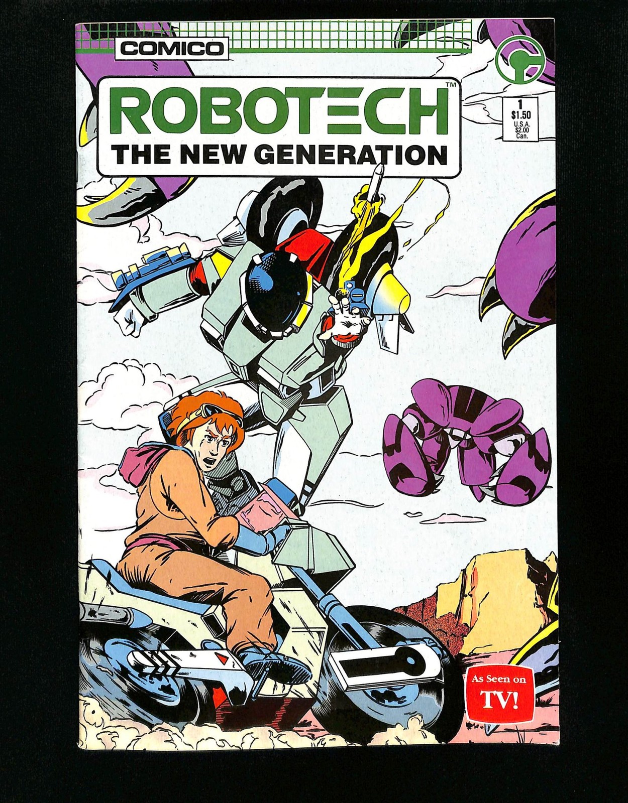 Robotech: The New Generation #1 Wraparound Cover Comico 1985