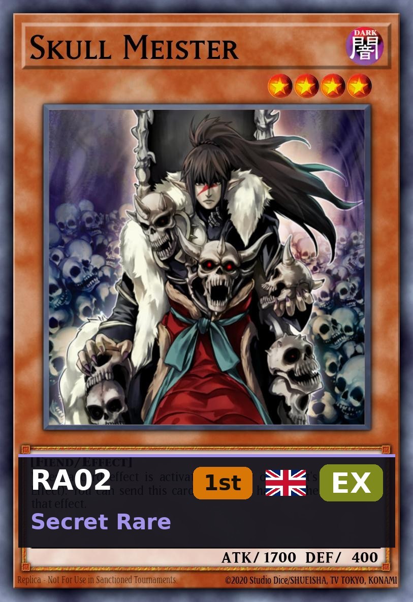 Skull Meister (V.3 - Secret Rare) RA02-005 1st Edition EX EN Yu-Gi-Oh
